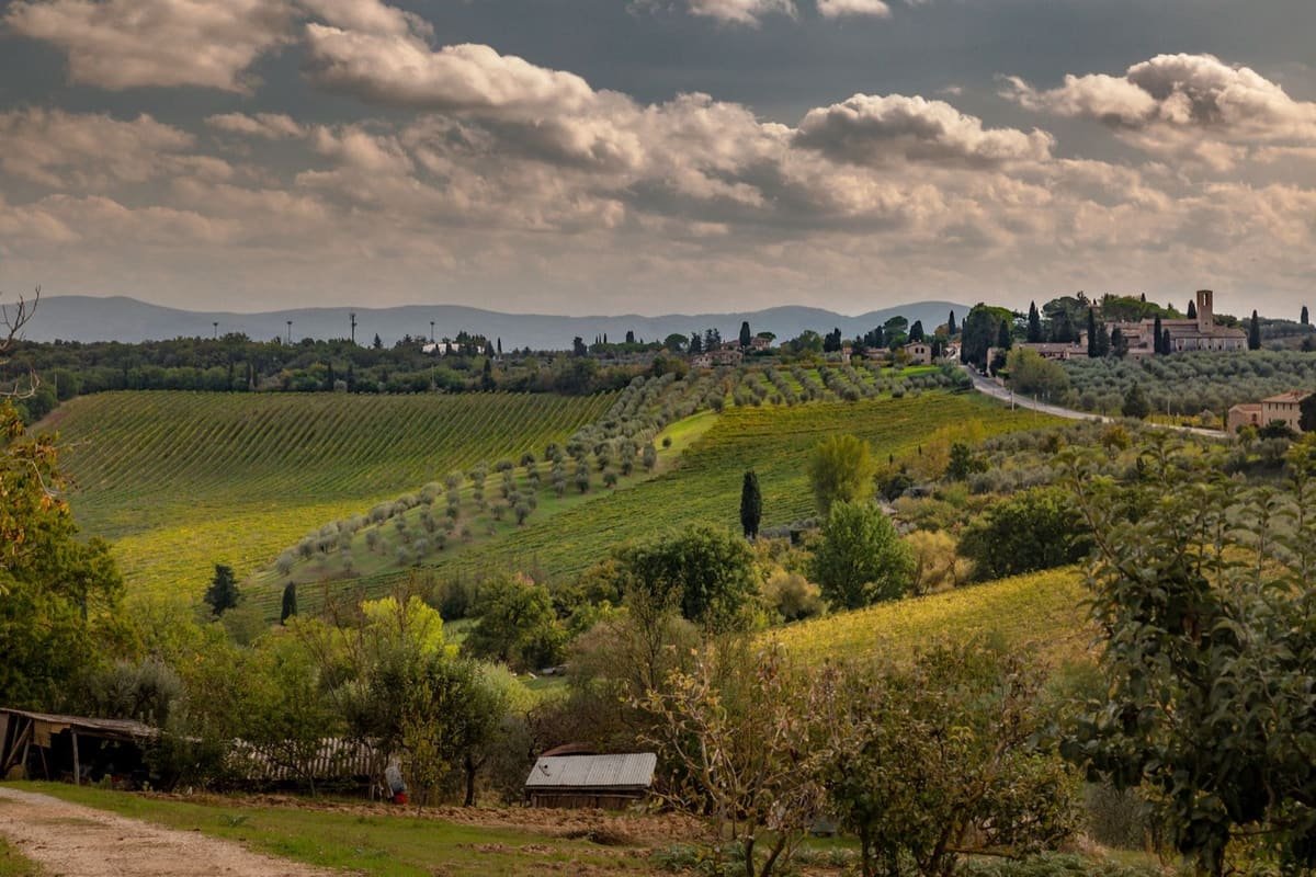 La campagna intorno, verso sera